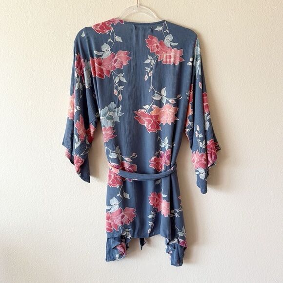 Rip Curl Moon Bay Curl Floral Front Tie Mid Length Kimono - Picture 5 of 9